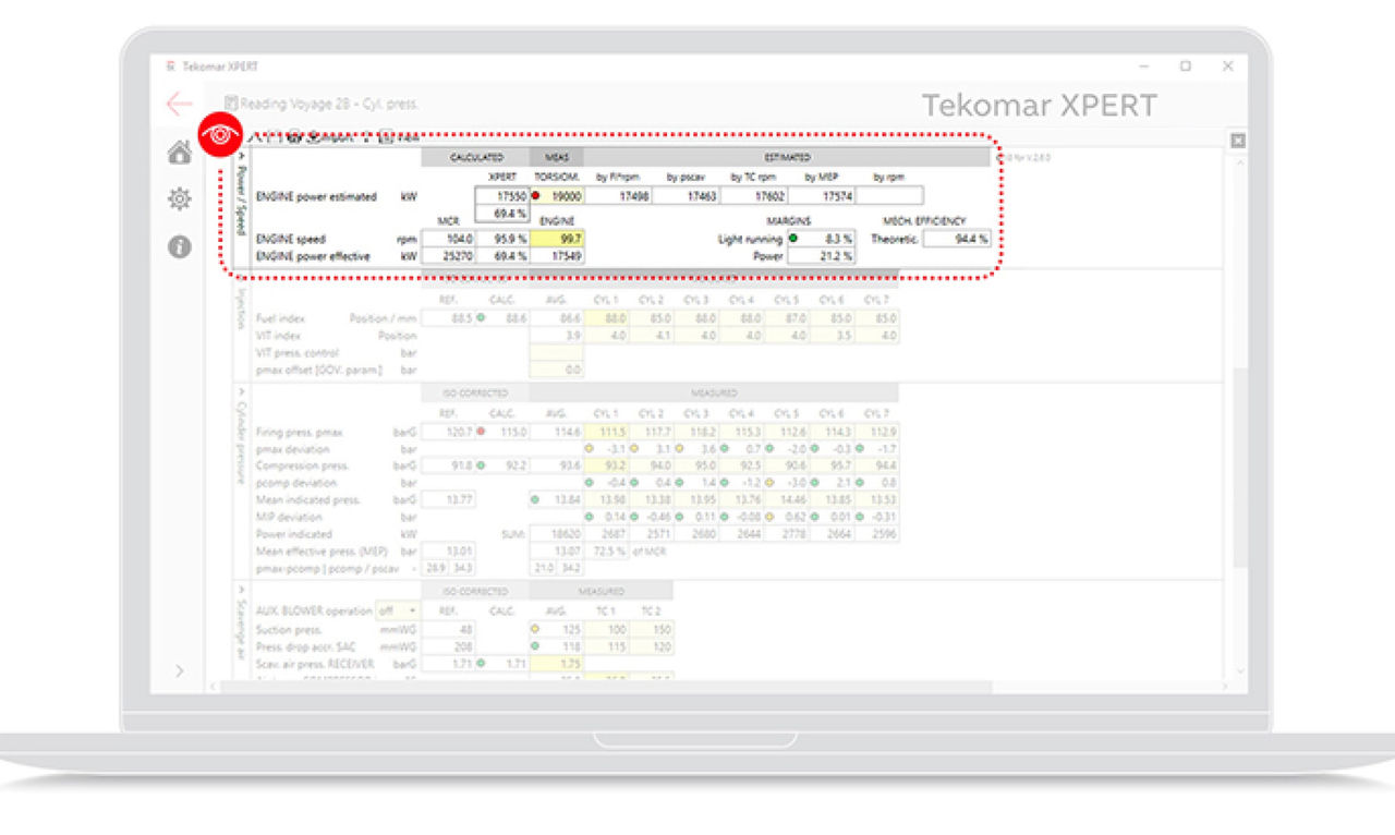 Determine engine power